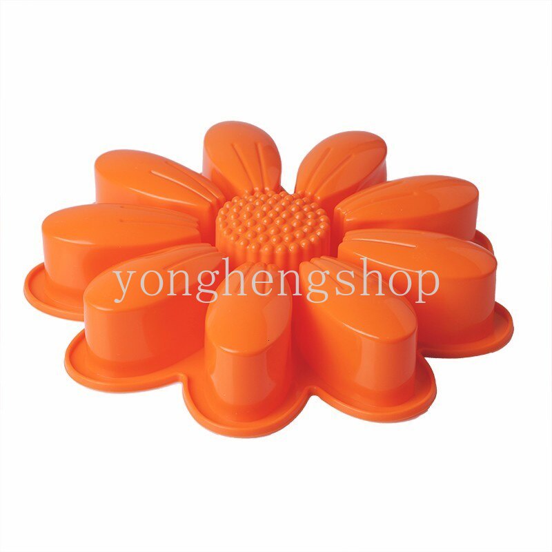 Cetakan Kue Bentuk Bunga Matahari 3D Bahan Silikon Untuk Dapur
