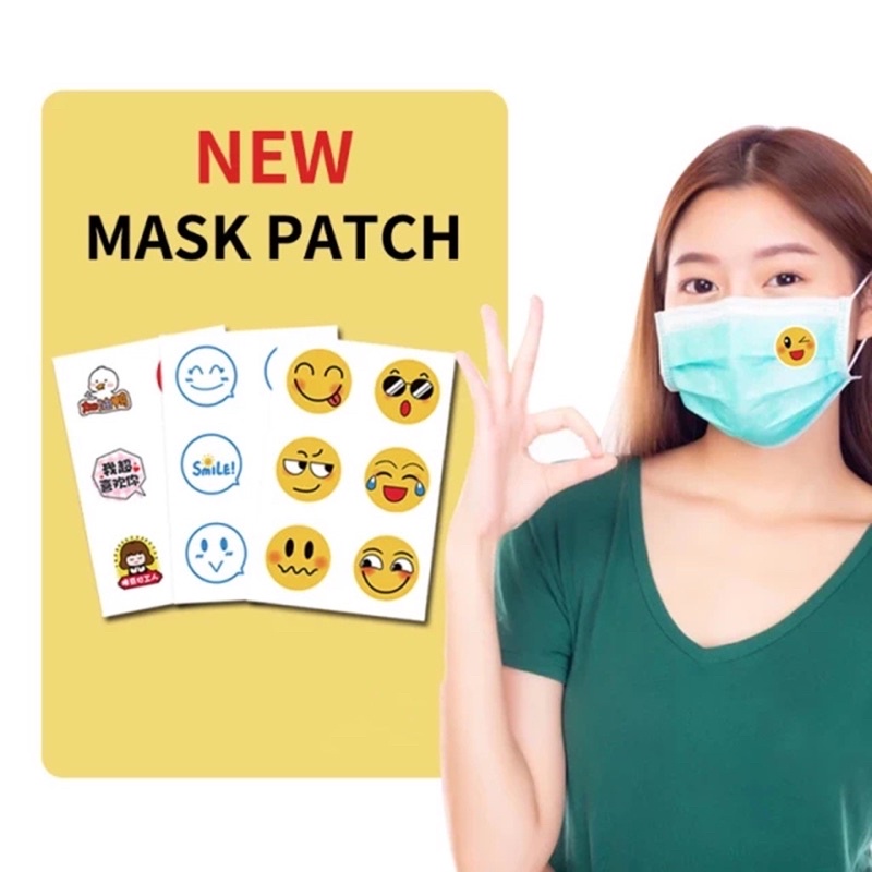 Sticker mask stiker aroma pengharum untuk masker isi 16 patch
