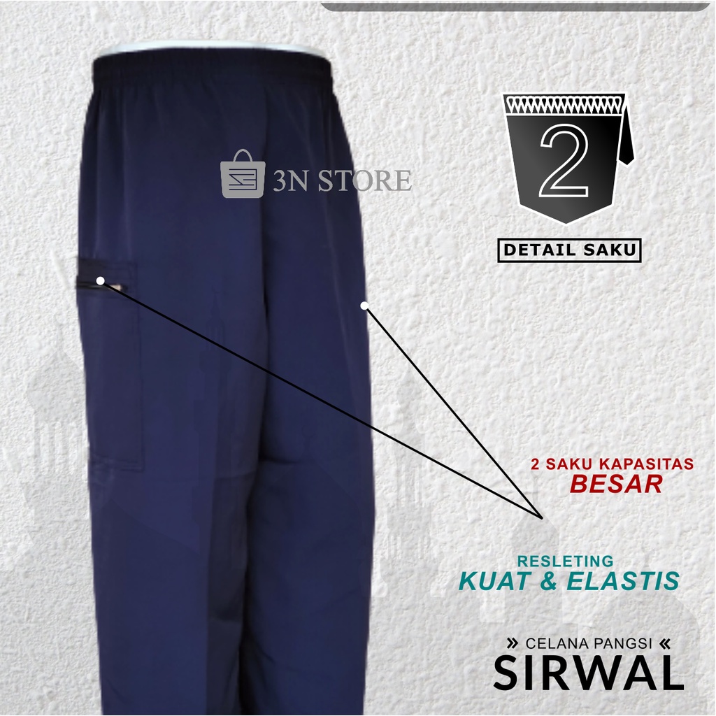 CELANA SIRWAL M L XL  / PANGSI/ SHOLAT/ SILAT/ KOMPRANG/ CELANG PANJANG PRIA