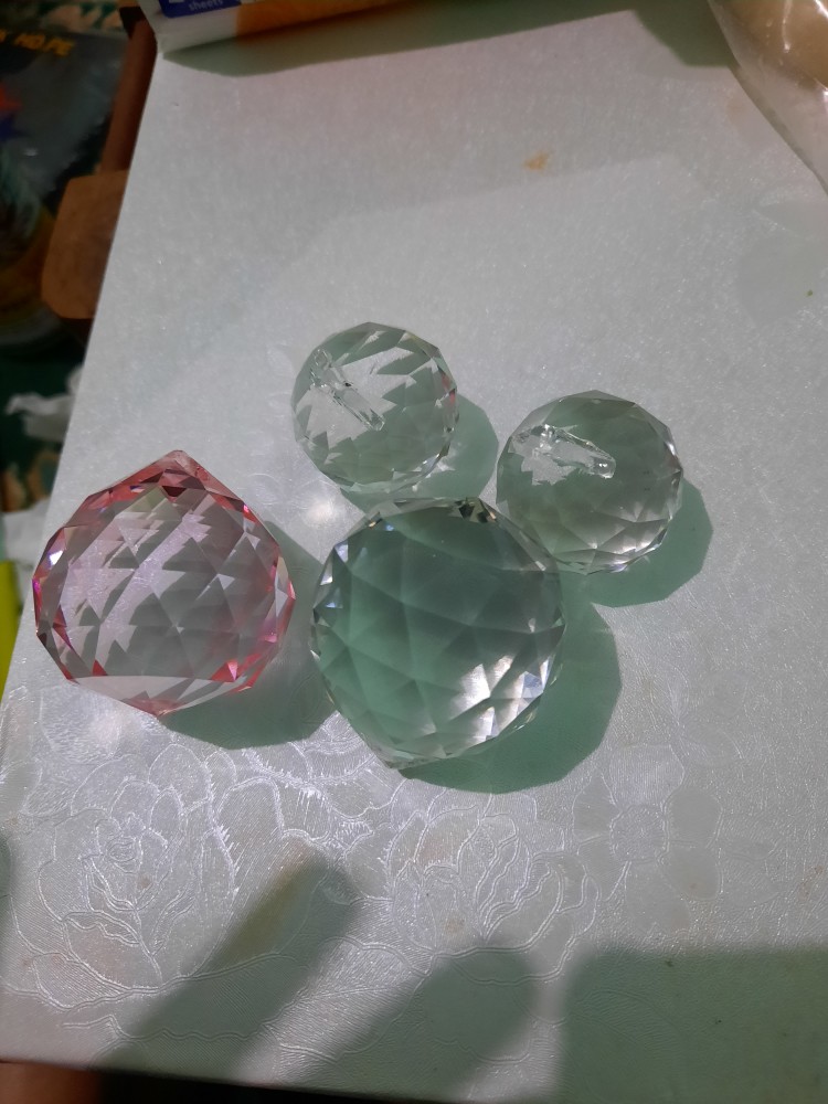 Aksesoris Kristal Lampu Hias Lilin Chandelier Baso Bakso Bola 40 Mm Bening Ungu Pink Hitam Kuning