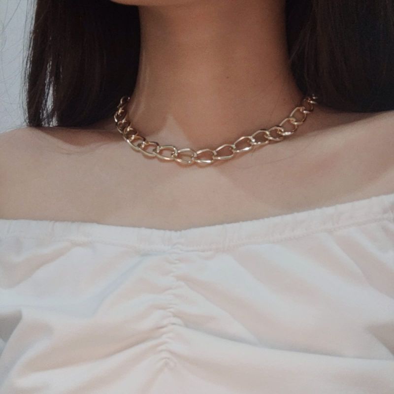 Kalung Rantai Choker Retro Thin Chain Rantai Besar Model Thin