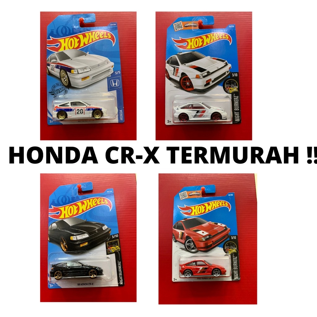HOT WHEELS HOTWHEELS HONDA CR-X CRX PUTIH MERAH HITAM DIECAST MOBIL ORIGINAL LANGKA MURAH PROMO