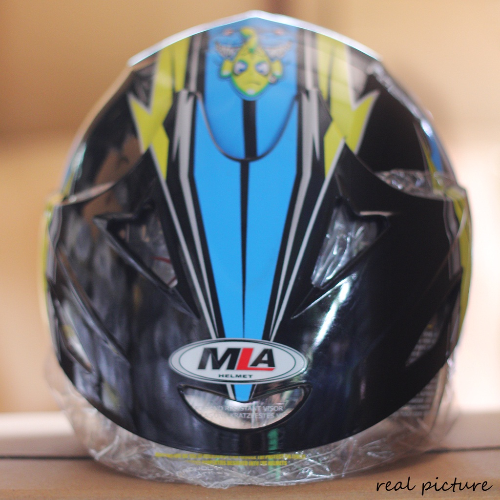 Helm Half Face MLA JP5 Motif Kaca Single Visor Clear Untuk Pria Dan Wanita Dewasa COD