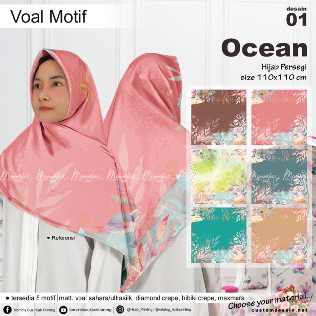 Hijab Printing Custom Design Mommycuz