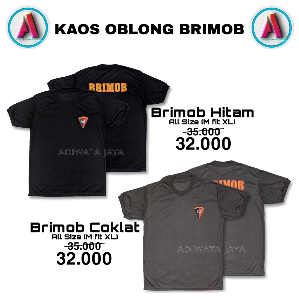Kaos Brimob/Kaos Dalaman Brimob/Kaos Tangan Pendek Brimob