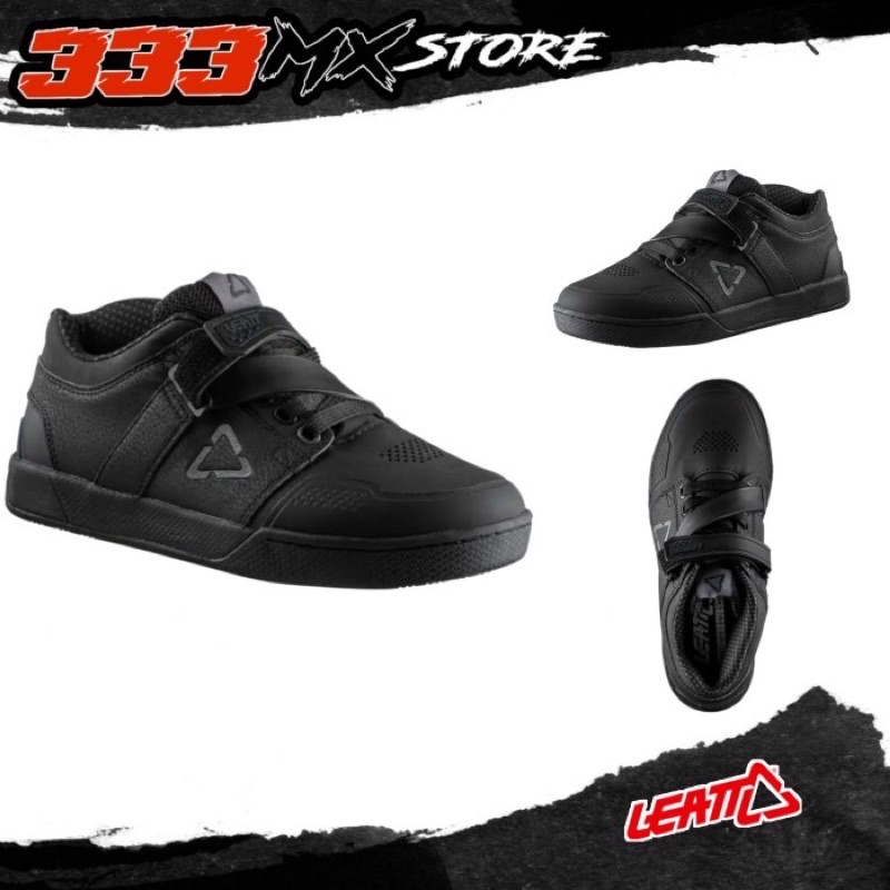SEPATU MTB LEATT 4.0 CLIP BLACK. SEPATU SEPEDA MTB DH LEATT 4.0