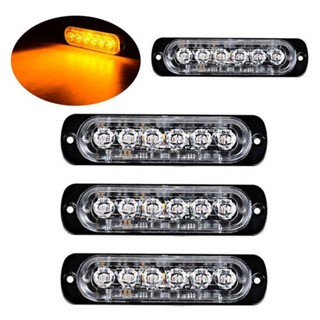 4Pcs Lampu  LED 6SMD Warna Amber untuk Mobil  Truk  