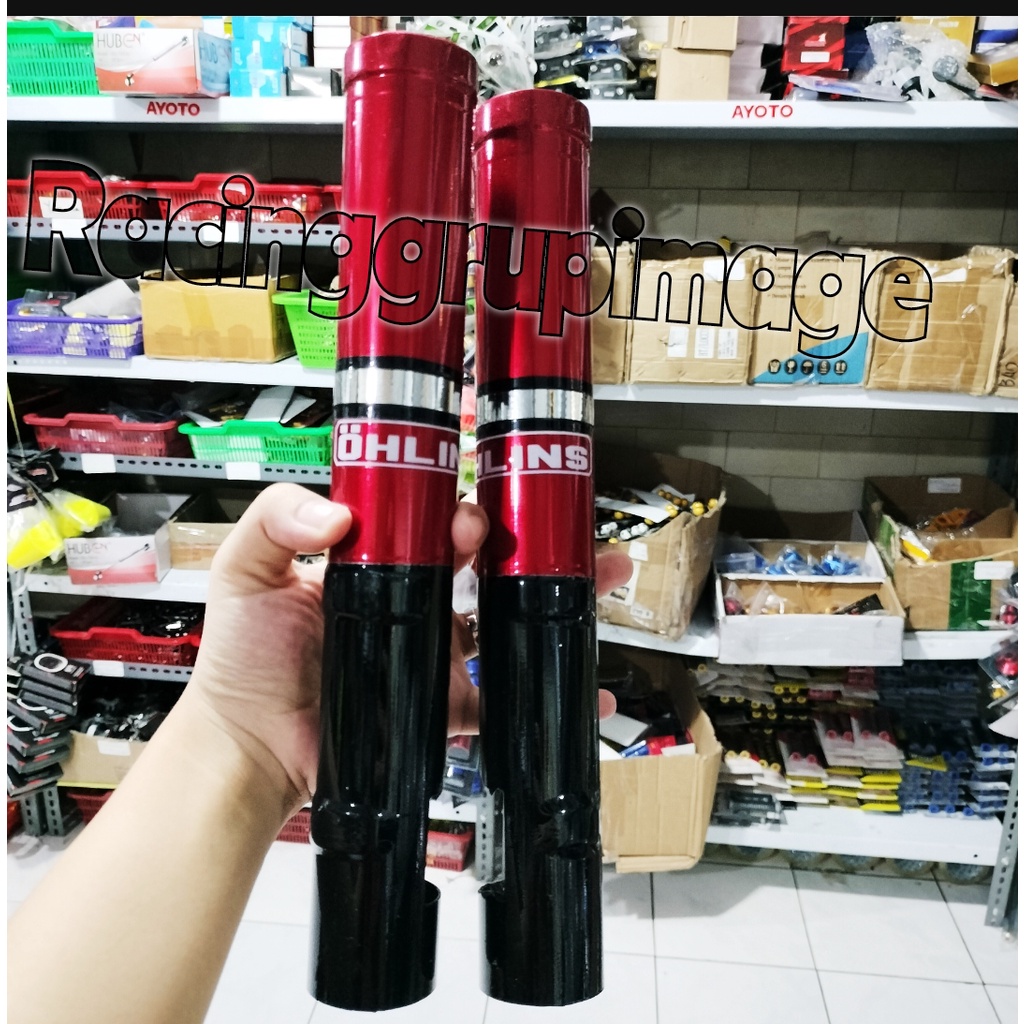 PAKET OHLINS Cover Shock Matic Honda Semua Series (Beat,Vario,Scoppy,Genio) MERAH