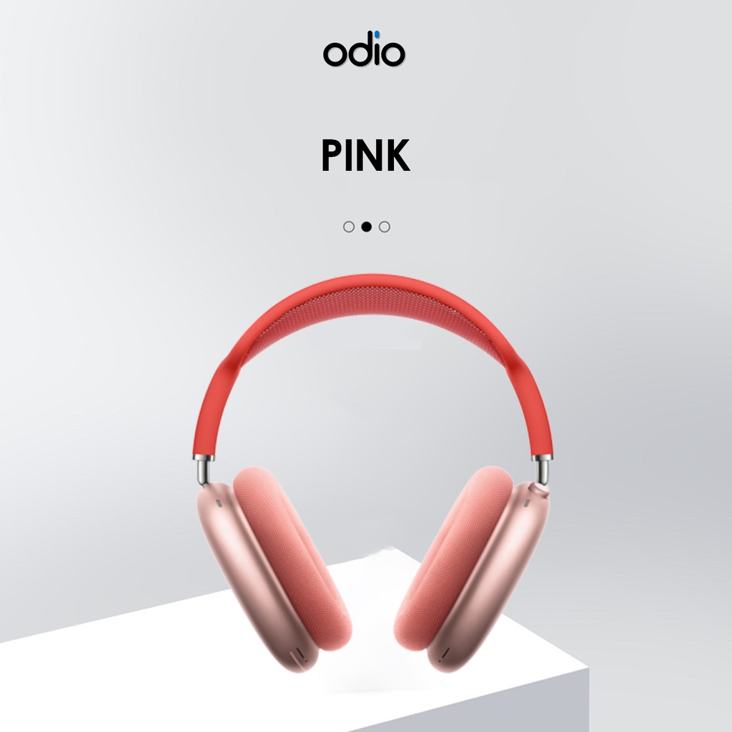 Odio Pods Max 2022 Headphones Bluetooth for IOS and Android by Odio Indonesia-Pink