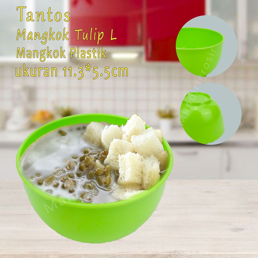 Mangkok plastik * Mangkok Tulip L * Hijau *5163