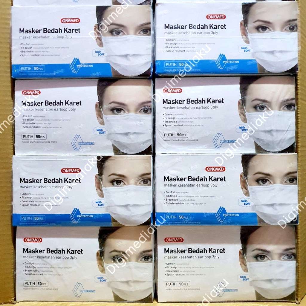 Masker Medis Super Soft Putih Onemed Box Isi 50pcs Masker Medis Putih Masker Onemed