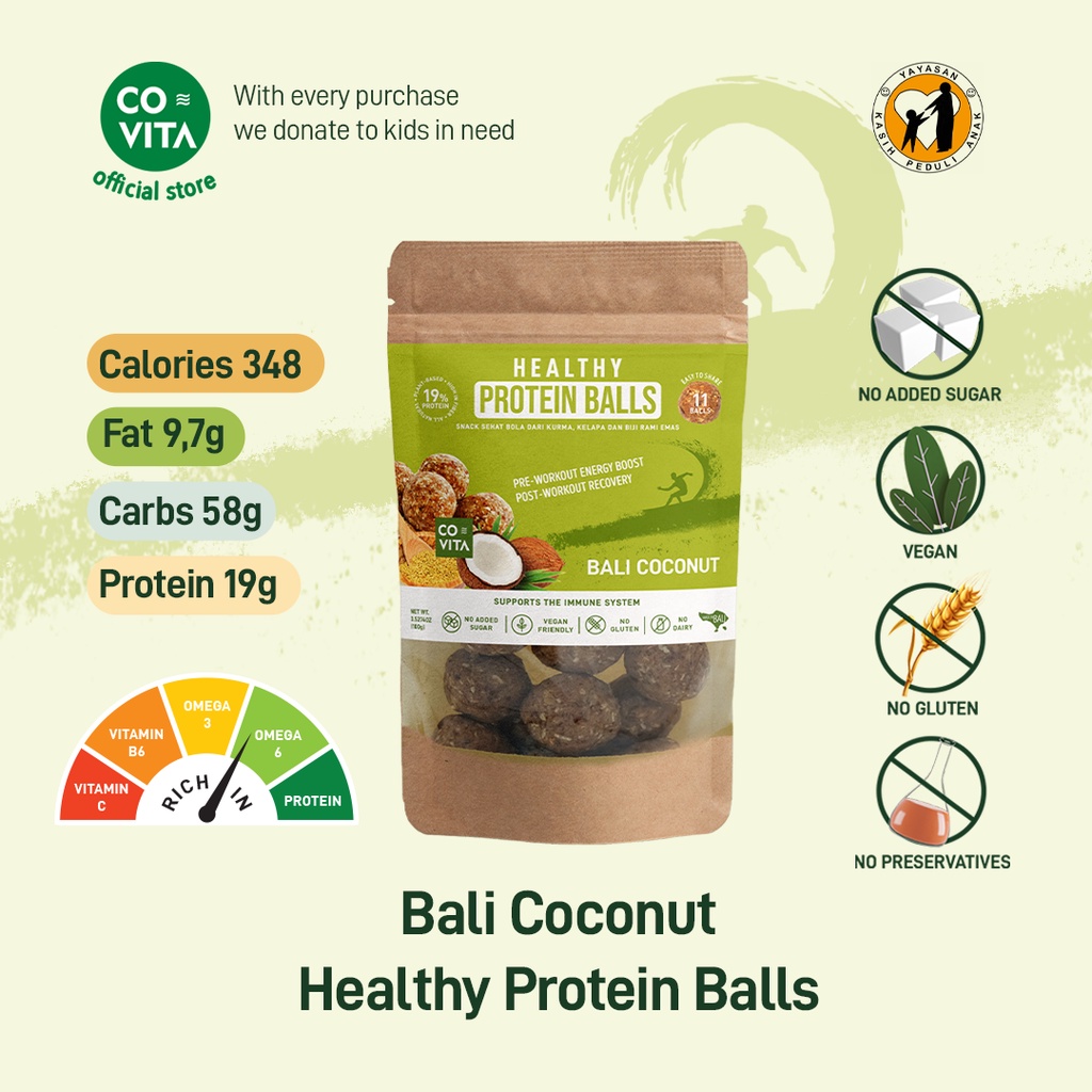 

Covita Healthy Protein Balls - Bali Coconut