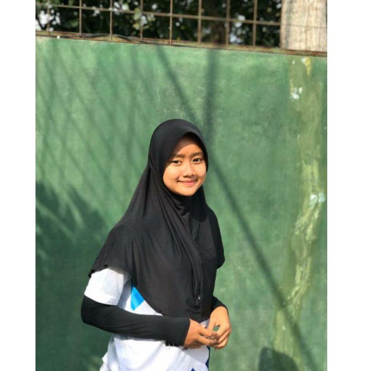 "CPU.03Jn22c" Hijab Alea Instan Hijab Bergo Sport Olahraga Size L Jersey Premium