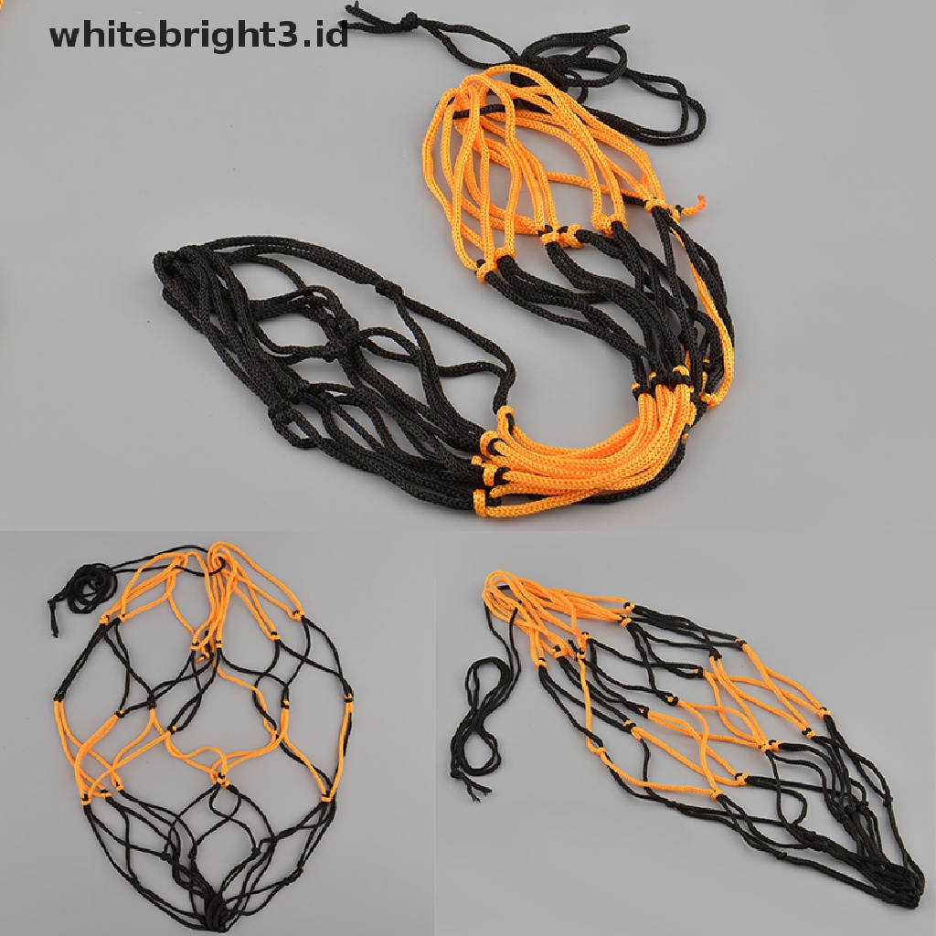 (whitebright3.id) Jaring Bola Sepak Bahan Nilon Dengan Tas Mesh