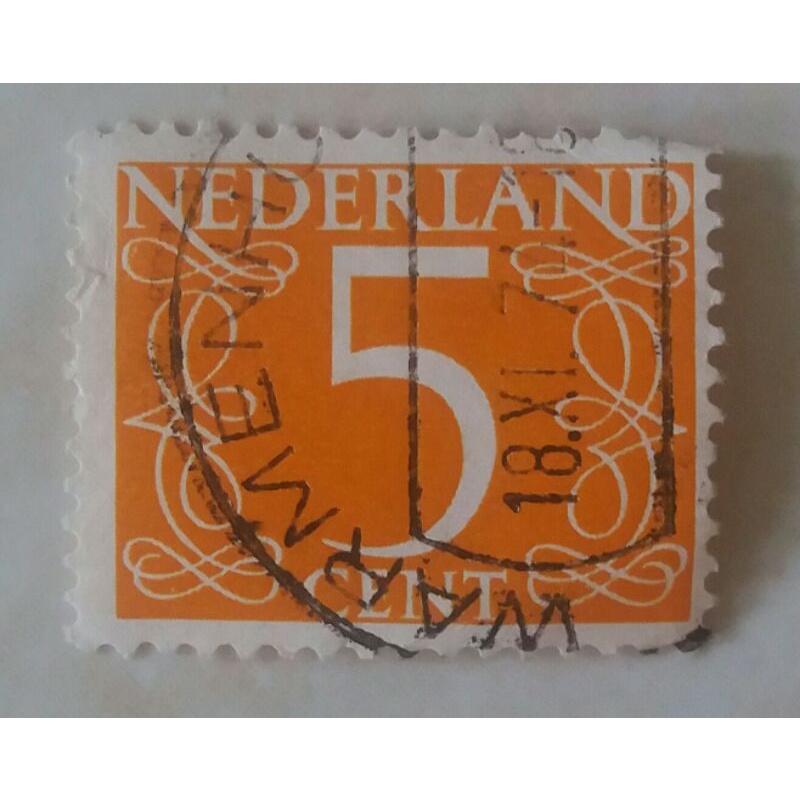 

(AA) Perangko Belanda 1973 Numeral - 1964-1975 - Type 'Van Krimpen', from Booklet Used
