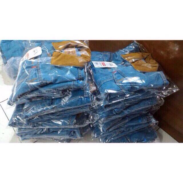 Jaket Dilan Ukuran besar Jumbo XXL Bioblit Biru Muda Biowash Garmen