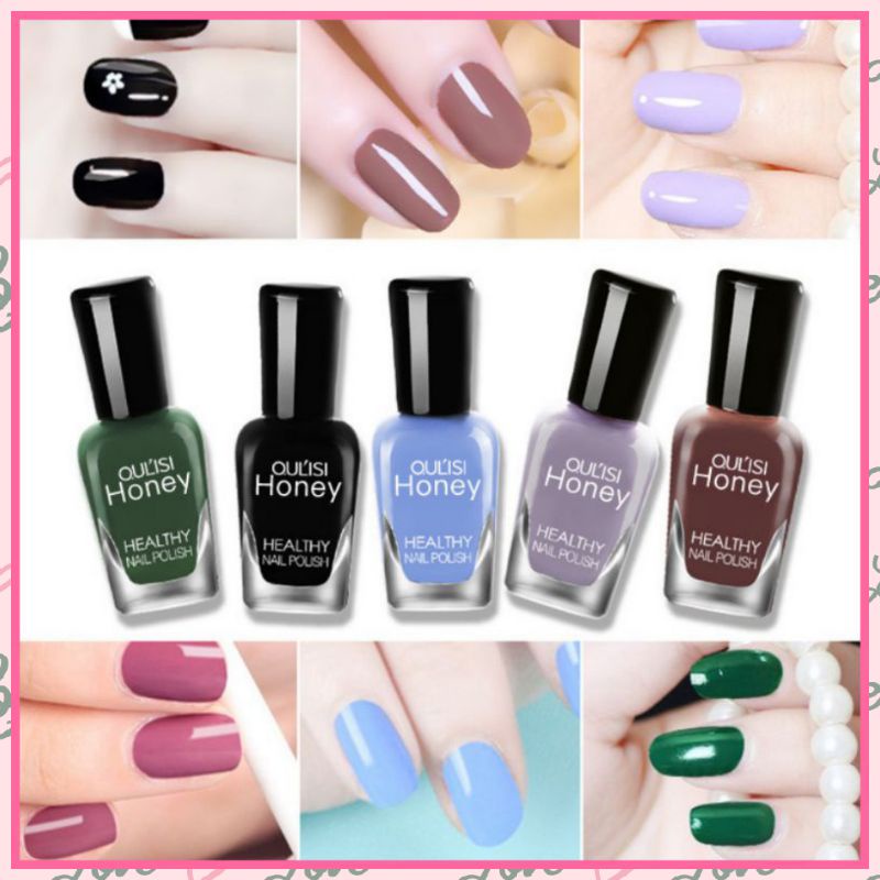 (CODE31-41) OULISI Original Honey  Healthy Nail Polish Kutek Halal Muslimah Terlaris