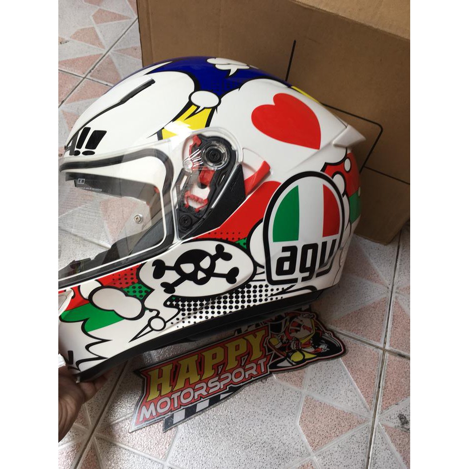 HELM AGV K3SV COMIC 2018 SERIES ORIGINAL ITALY SIZE M L XL DUAL VISOR