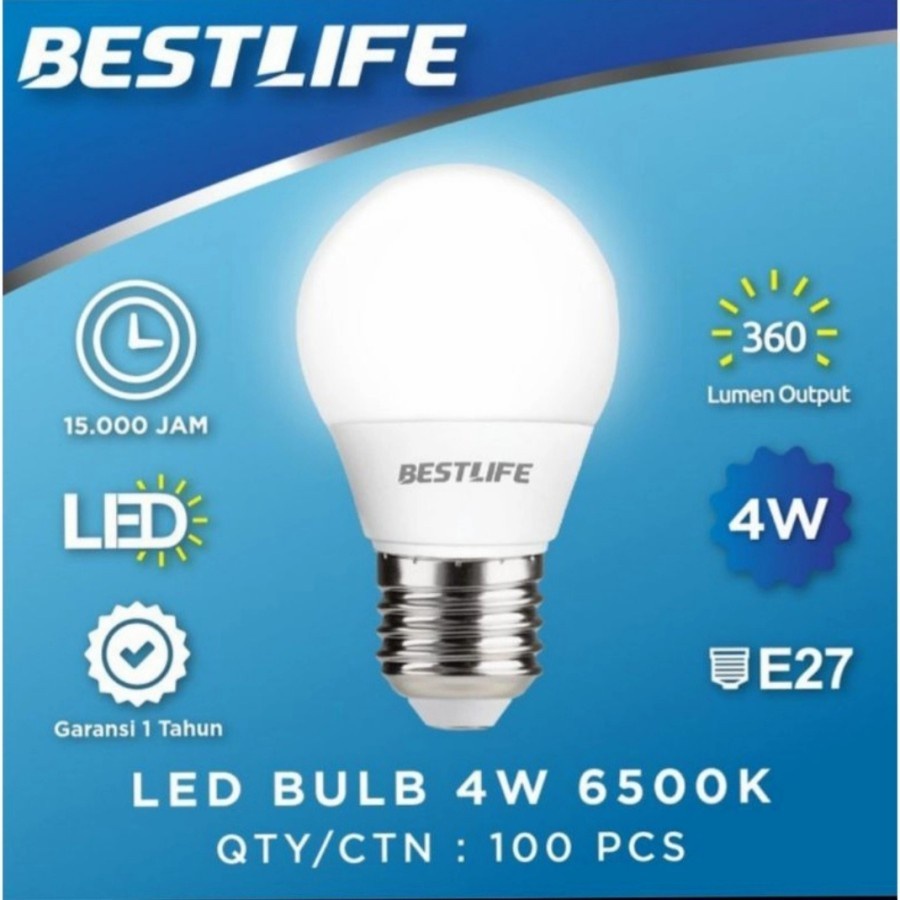 Lampu Led Bestlife 4w Putih Terang Bergaransi Lampu Bohlam Murah