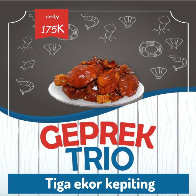 

Kepiting geprek Trio