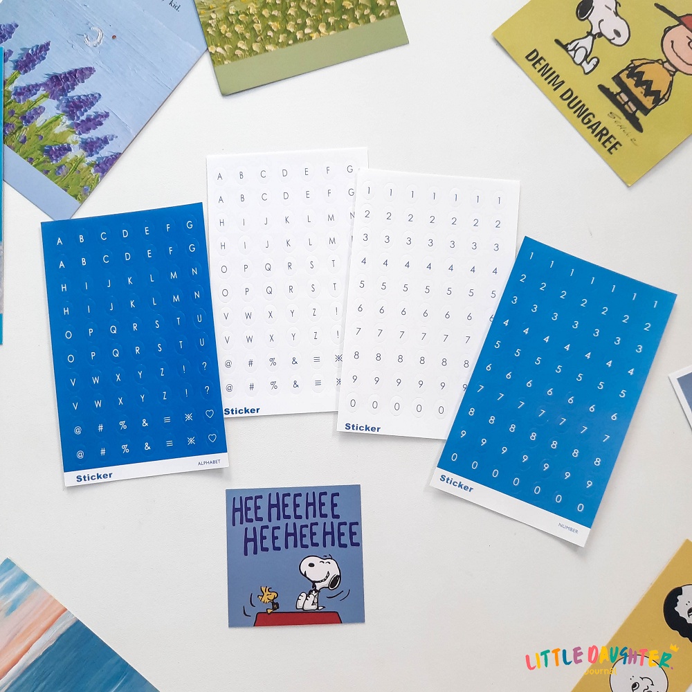 

Alfabet Sticker Series Journaling Scrapbook 4 lembar