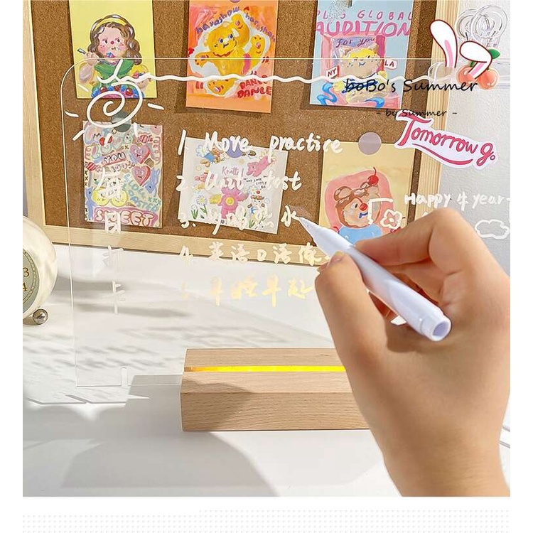 Memo Board Writing Drawing Note Board Papan Lampu Tulis Gambar Kado Hadiah Unik