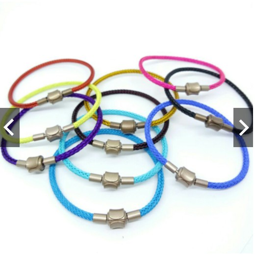 Fifi Fashion Gelang tali kawat wanita 3mm