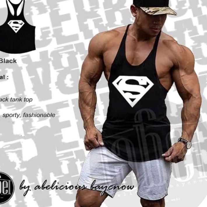 Baru -  1 Pasang Kaos Kaki Minimal Order 2 Pcs Singlet Fitnes Pria Gym Fitnes Tali Kecil Superman