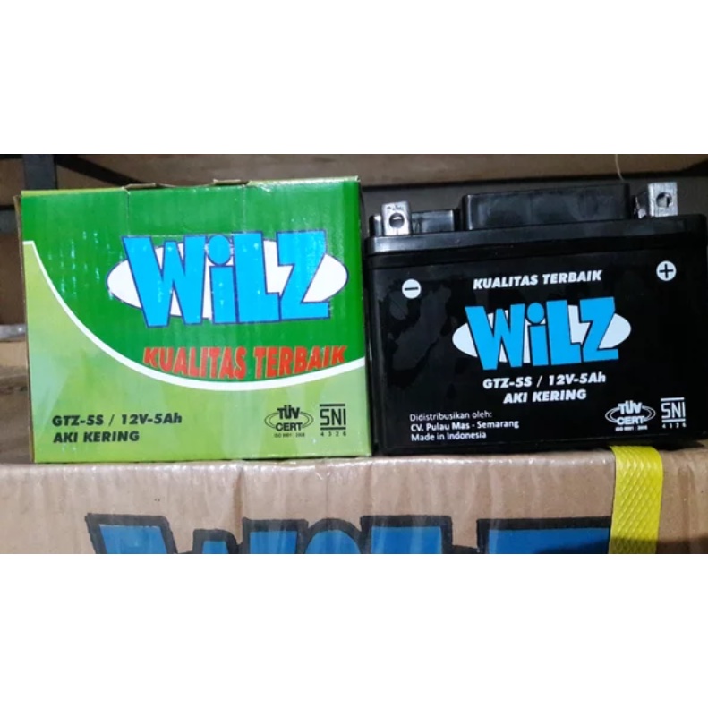 Aki Accu Kering Merk Wilz Atau East Seri GTZ5S 12V 5Ah