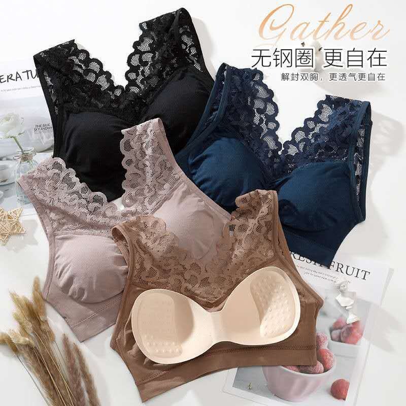 Bra BH Wanita Tanpa Kawat Bahan Halus Pakaian Dalam bralette Elastis Sexy dengan Busa IMPORT