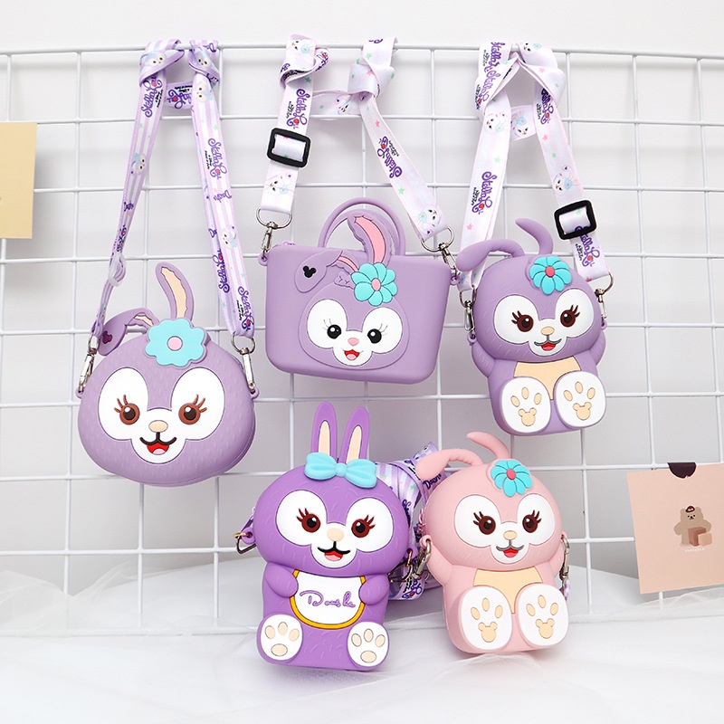 [PRINCESS KESLI]Tas silikon anak-anak / tas messenger  kartun lucu / dompet koin bayi stellalou