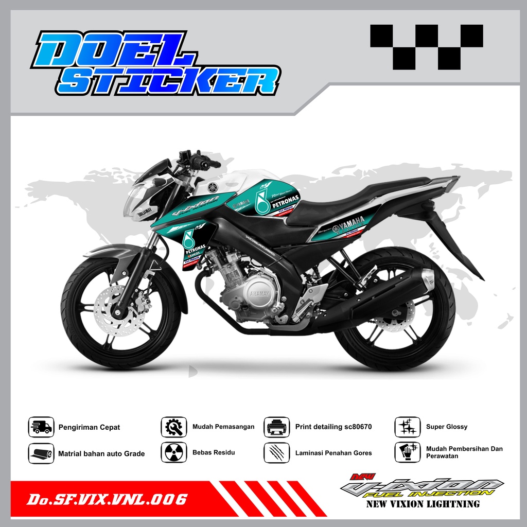 STICKER STRIPING VIXION NVL - STICKER STRIPING LIST VARIASI HOLOGRAM , CROME VIXION NVL 2013-2014 DOEL 006