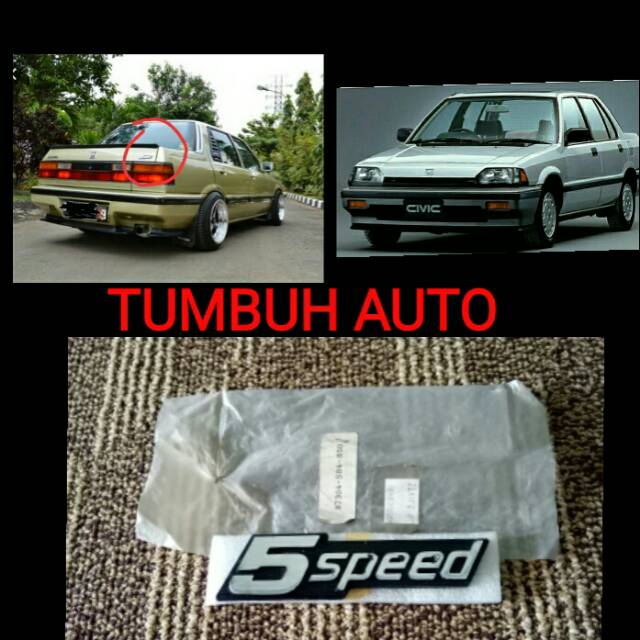 Emblem Logo Lambang 5 Speed Honda Civic Wonder SB3 SB4 Nova LX Satuan 1 Biji