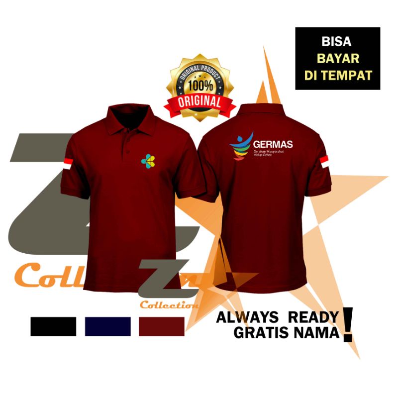 KAOS POLO GERMAS / KAOS POLO KEMENTERIAN / KAOS KEMENKES