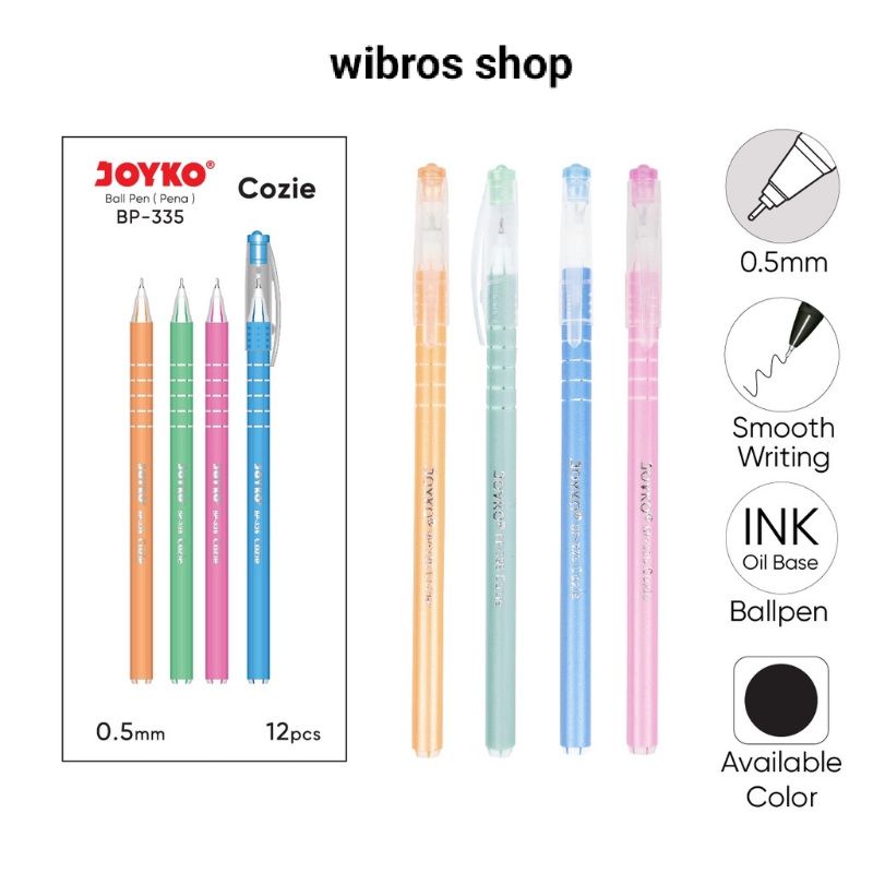 

Ball pen pulpen Pena joyko BP-335 cozie 0.5mm 1 box 12 pcs