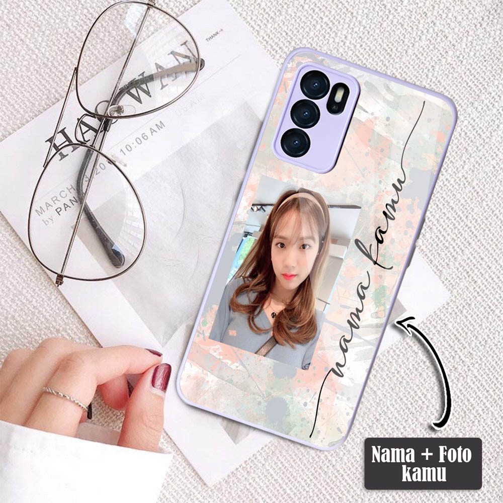 Custom Foto + Nama Softcase Glass For type Vivo Y15S Y21/Y21S Y33S Y20/Y12S/Y20S/Y20sg Vivo Y91/Y93/