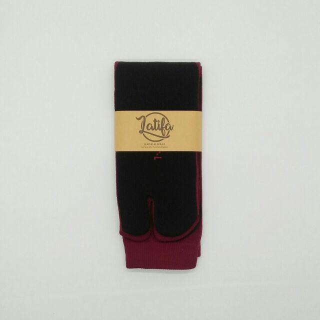 Kaos Kaki Jempol Polos Nilon Telapak Hitam Dewasa [ 1 LUSIN ]-marun