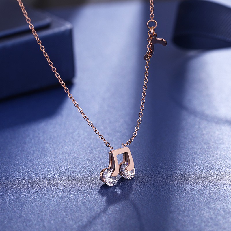 Kalung melodi zircon titanium anti karat harga grosir bisa cod