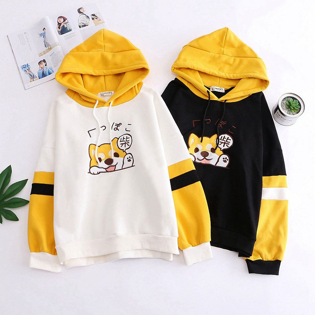 BESS - Hoodie  Murah Wanita / Hoodie Combi Luna - SHIRO