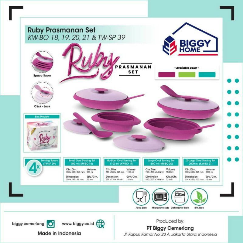 prasmanan set ruby 4pcs