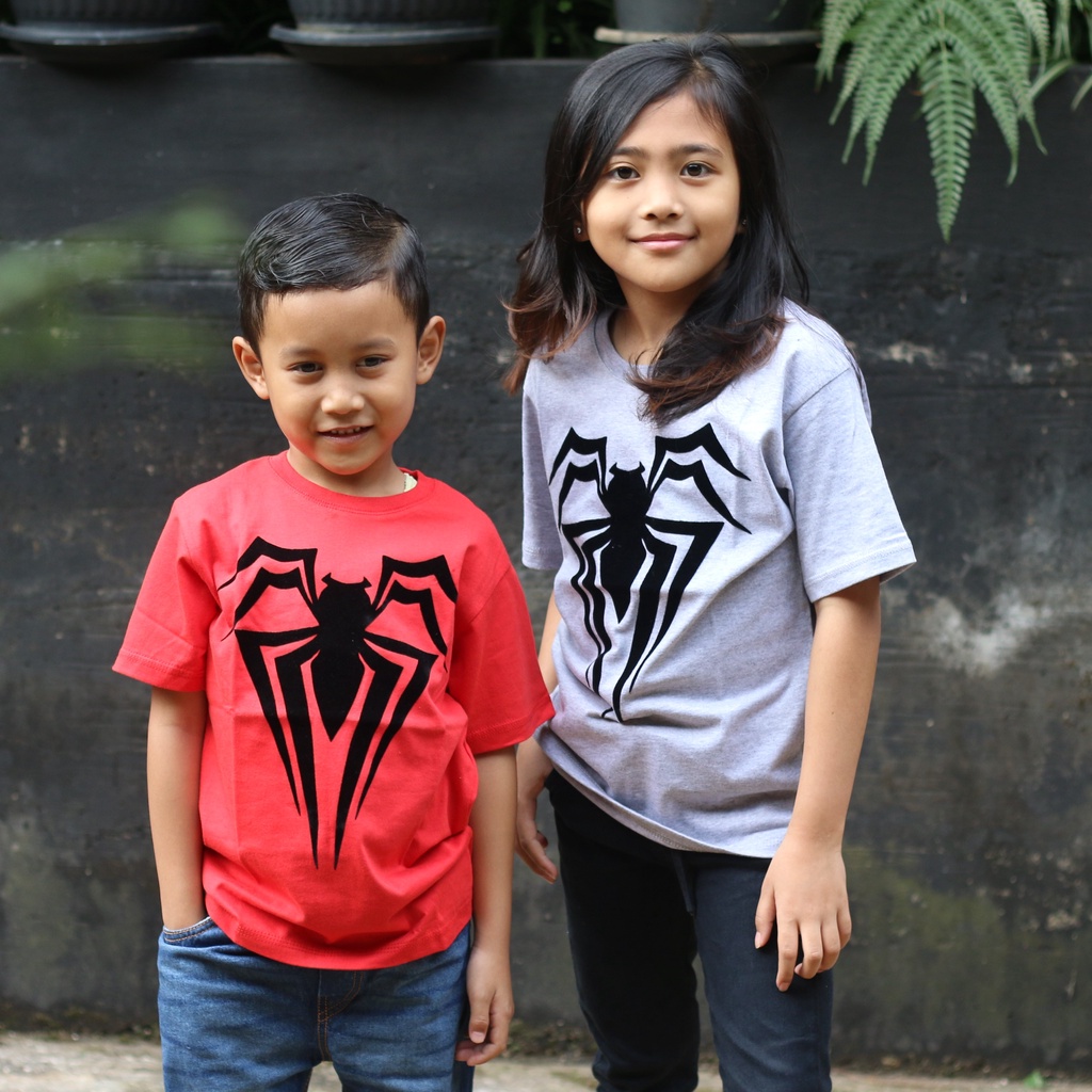 Kaos ANAK VENOM SPIDER - Baju Fashion Anak Superhero Keren Bludru Premium REEDSHARK