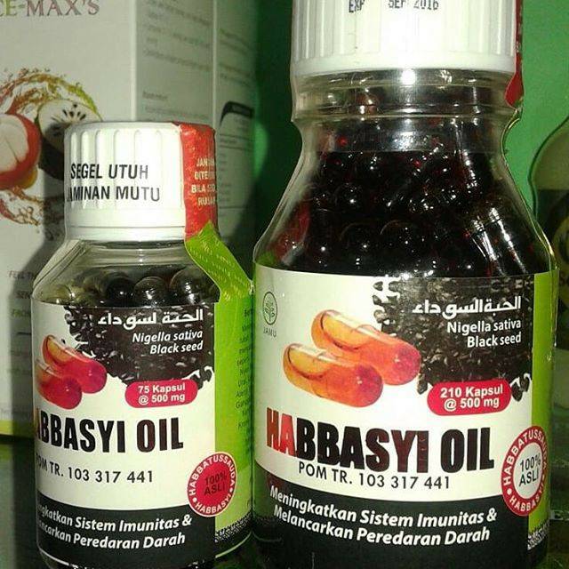 Habbasyi Oil 75 Kapsul 210 Kapsul Minyak Habbatussauda Jinten Hitam BPOM IMUNITAS TUBUH