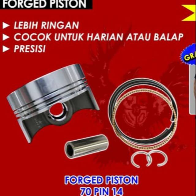 PISTON FORGED BRT 70 PIN 14
