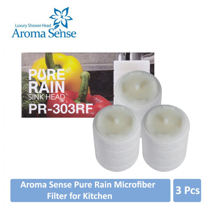 Aroma Sense Pure Rain Microfiber Filter for Bathroom - 3 Pcs