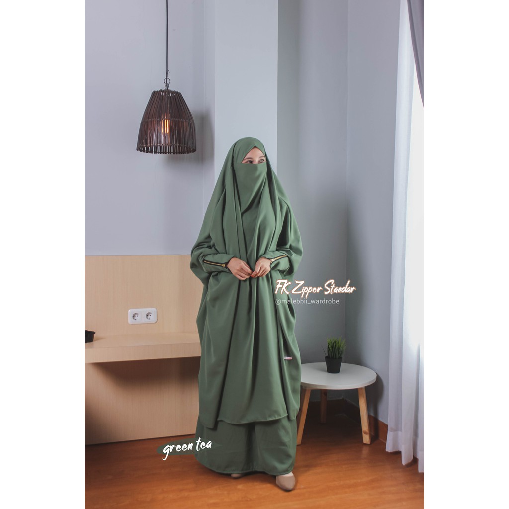 FRENCH KHIMAR ZIPPER . FRENCH KHIMAR MURAH SET