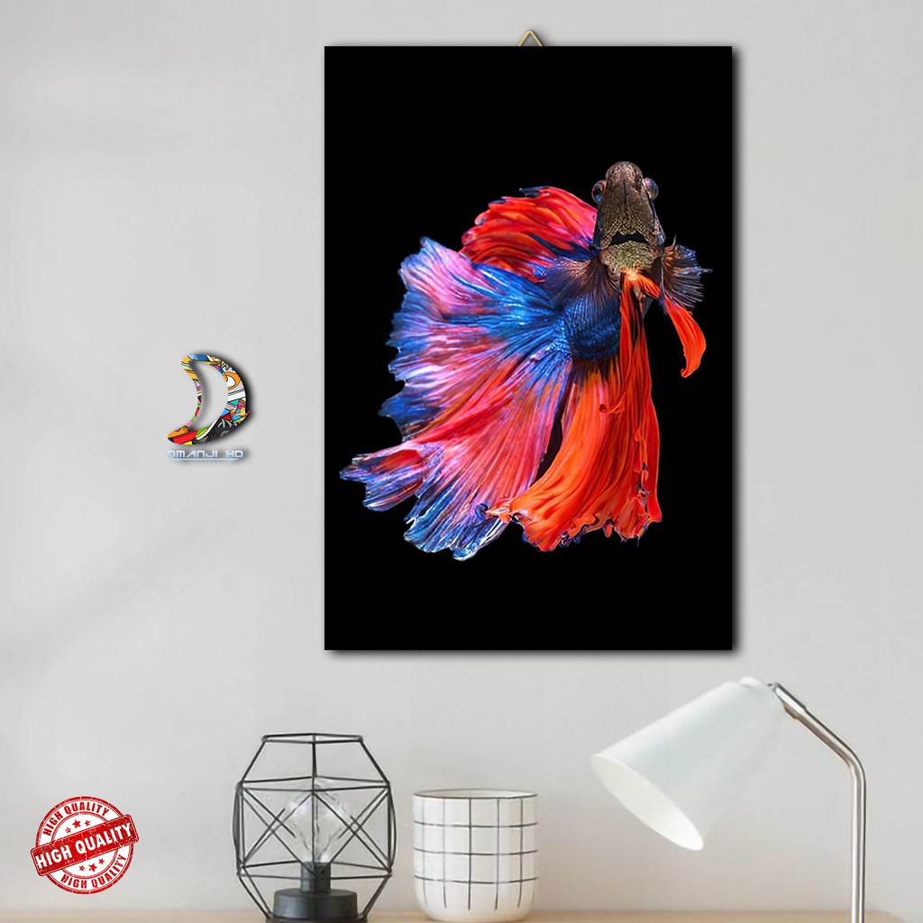 Hiasan Dinding Ikan Cupang / Hiasan Dinding Ikan Hias / Poster betta fish / Dekorasi Ikan Cupang