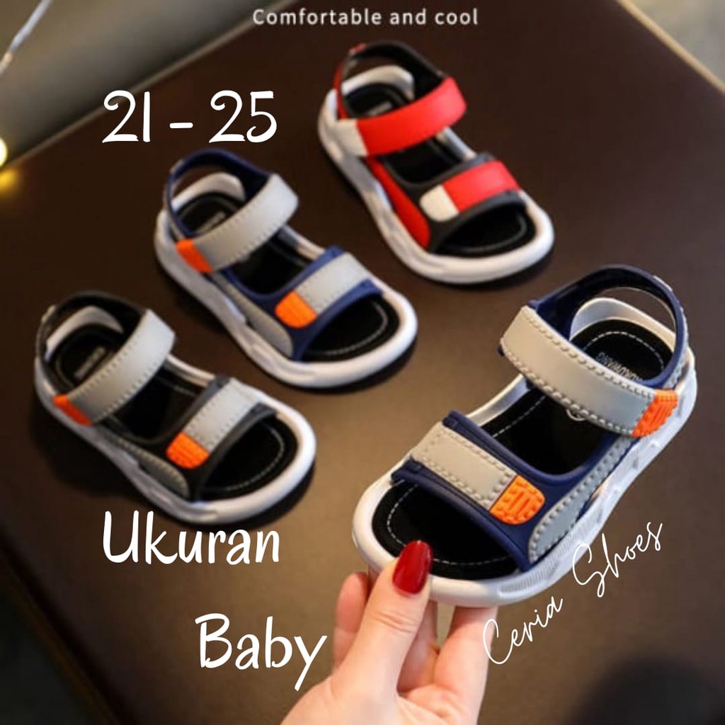 Sandal Sepatu Anak Ukuran Bayi Karet Jelly Import Bahan Empuk Elastis Sendal Gunung Baby Laki Laki Perempuan Cewe Cowo