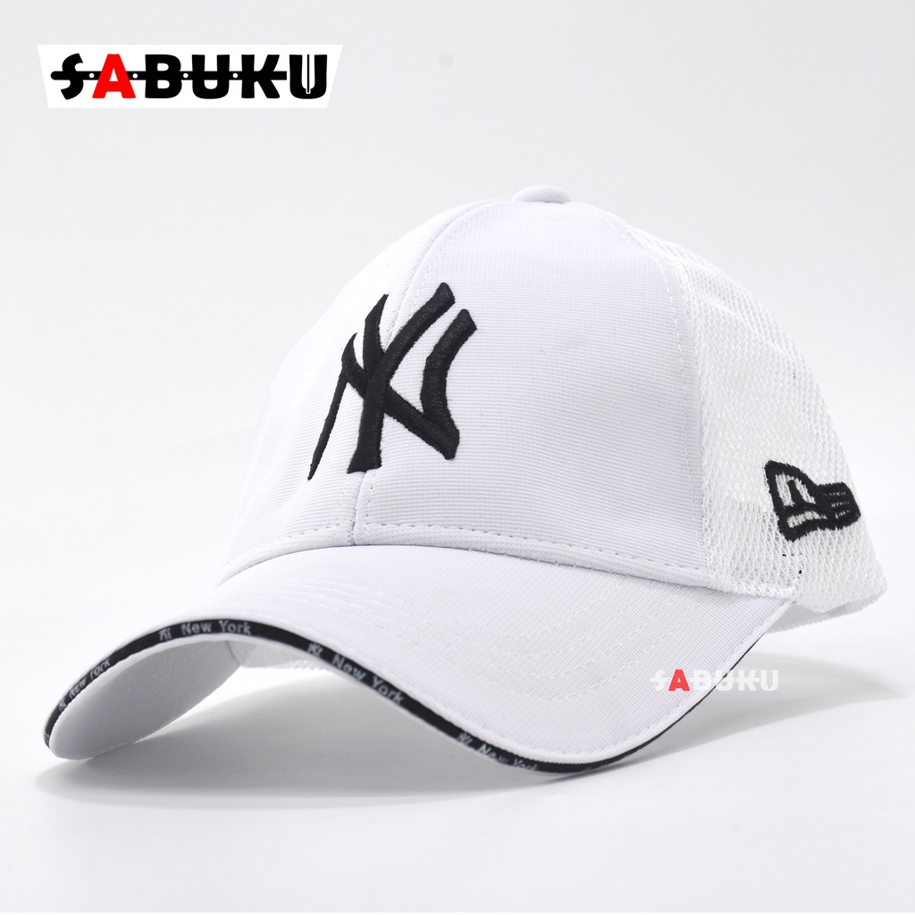 Topi Baseball Pria/Wanita Topi Sport Korea Topi Pria Distro Casual Hat Model Kekinian Anak Muda Bordir NY - 255