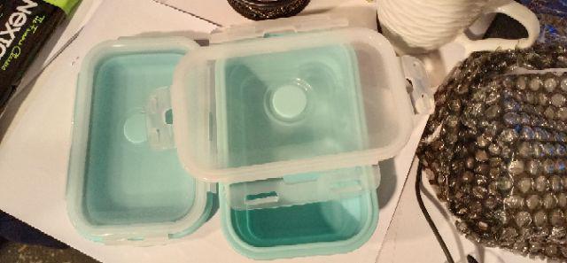 Kotak Makan Lipat Silikon Lunch Box Praktis Tempat Makan Portable Wadah Makan Susun