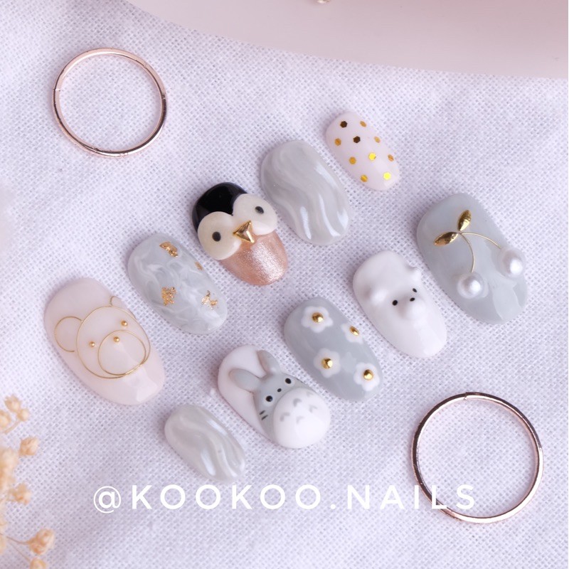 

3D BEAR | CUSTOM FAKE NAILS | KUKU PALSU CUSTOM | PRESS ON NAILS